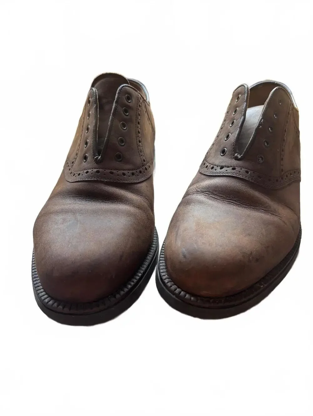 VINTAGE JOHNSTON & MURPHY ITALIAN LEATHER OXFORDS Size 10.5